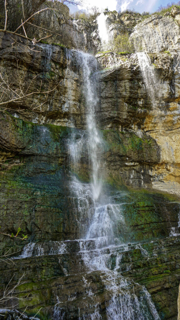 Skaklya Waterfall - the second cascade halfway through the Vazova Ecotrail