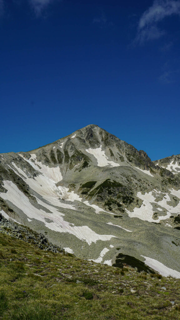 Polezhan Peak in the distance as we continue hiking in Pirin National Park