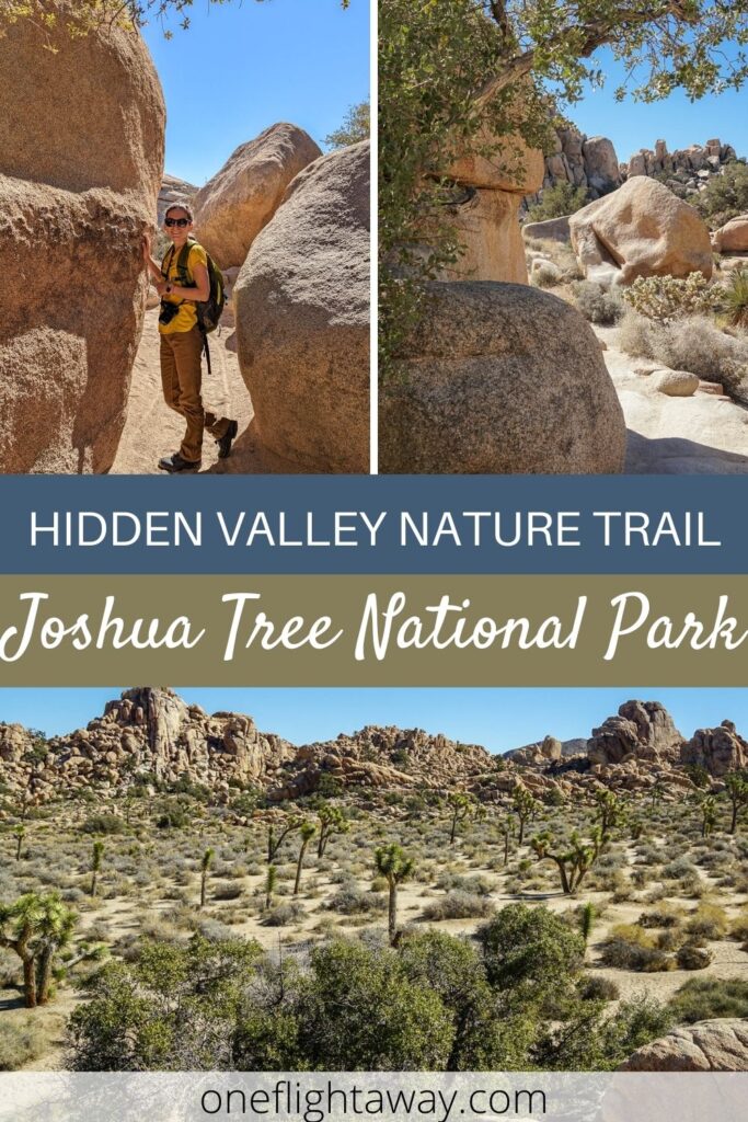 Hidden Valley Nature Trail in Joshua Tree National Park - photo collage
