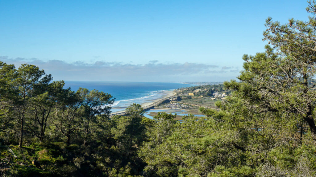 The view from High Point Overlook at Torrey Pines State Natural Reserve