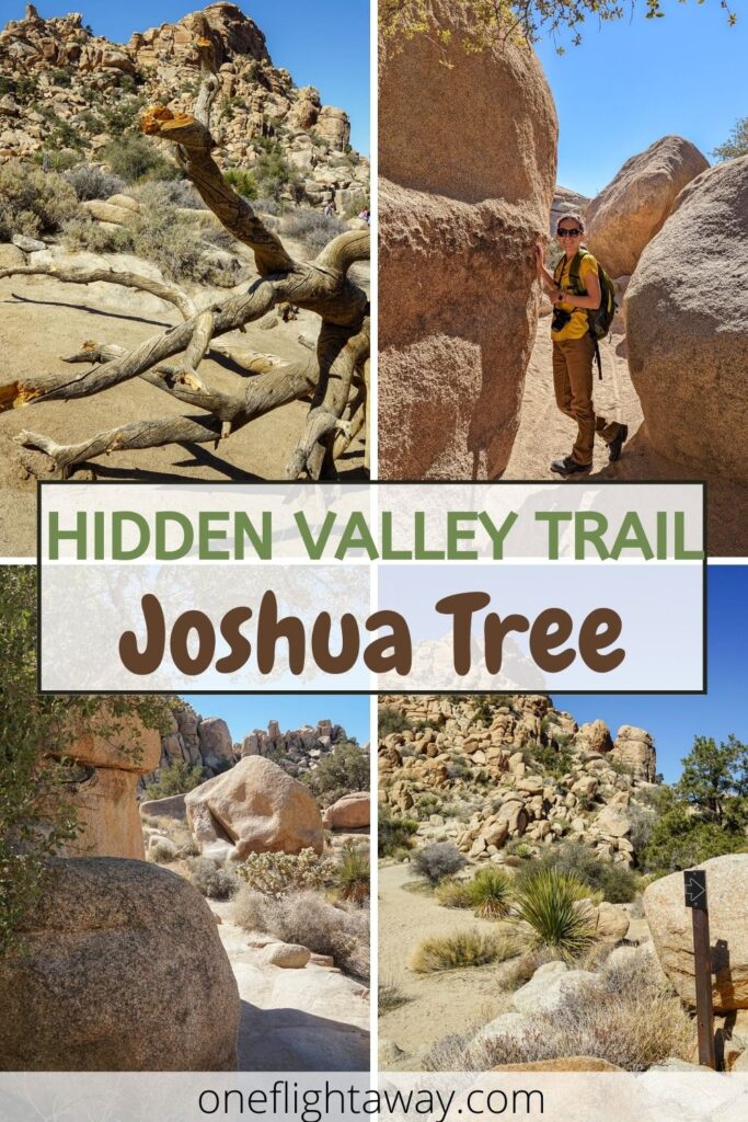 Hidden Valley Trail in Joshua Tree - photo collage