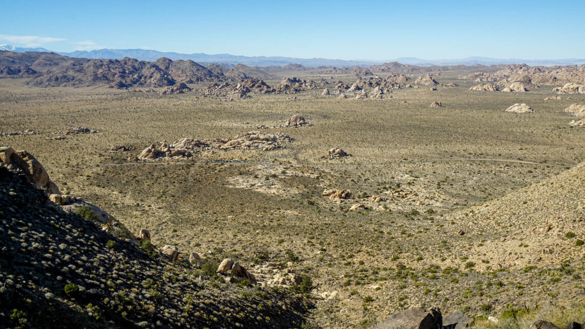 The views from the trail as we are hiking to Ryan Mountain Joshua Tree
