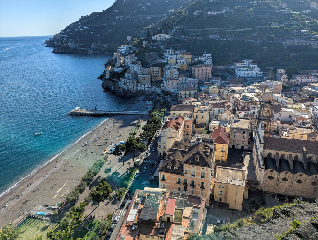 The terrace along Sentiero dei Limoni from which we could see Minori beneath us