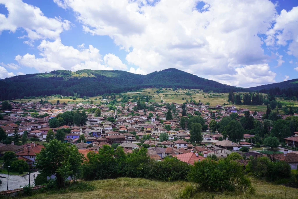 The view from Georgi Benkovski Monument towards Koprivshtitsa