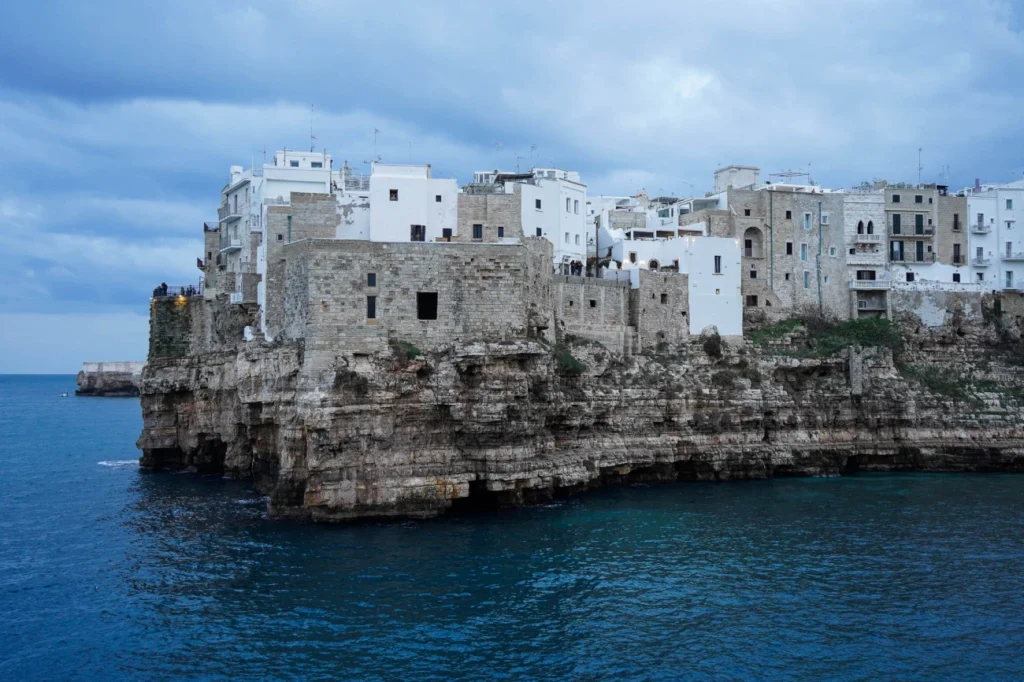 Polignano a Mare cliffs overlooking the Adriatic Sea