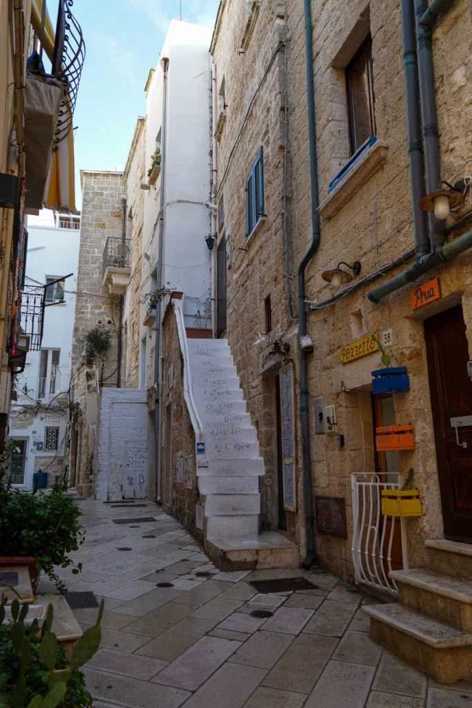 The historic center of Polignano a Mare in Puglia Italy