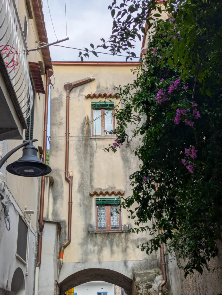 The streets and houses of Maiori Italy