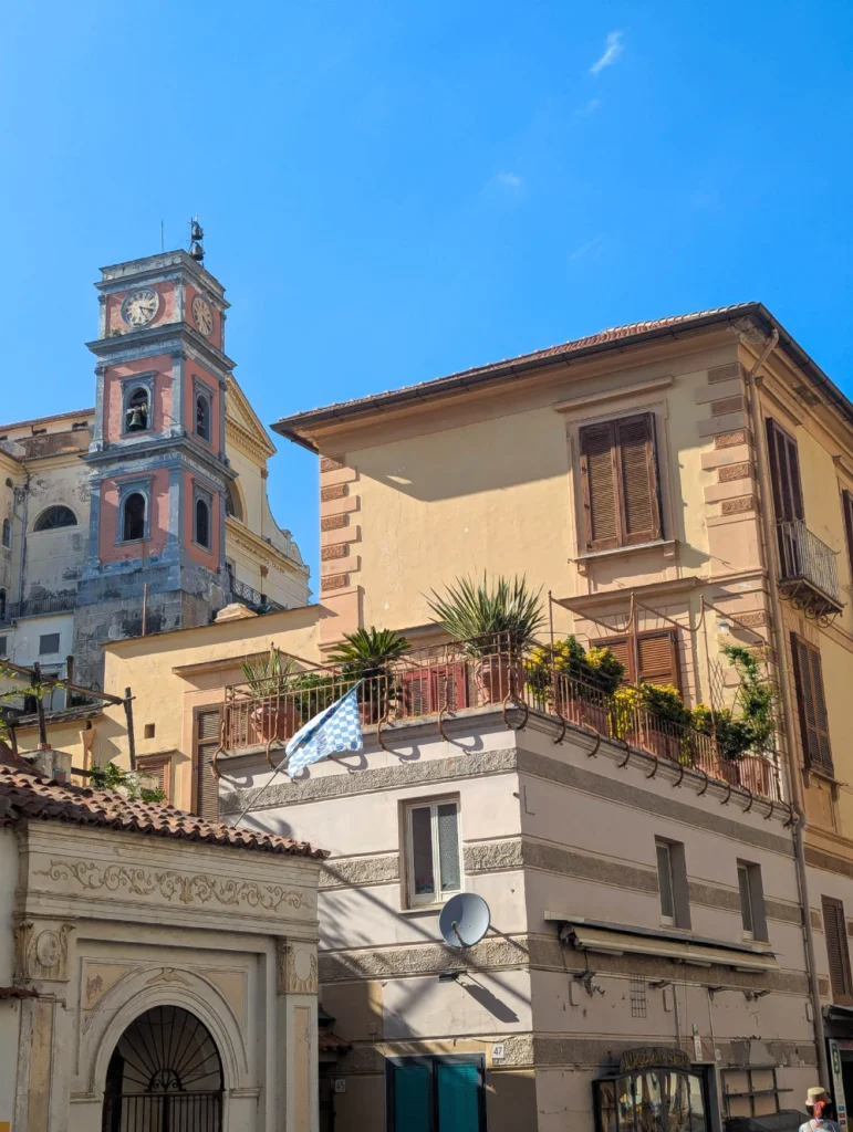 The streets and houses of Maiori Italy