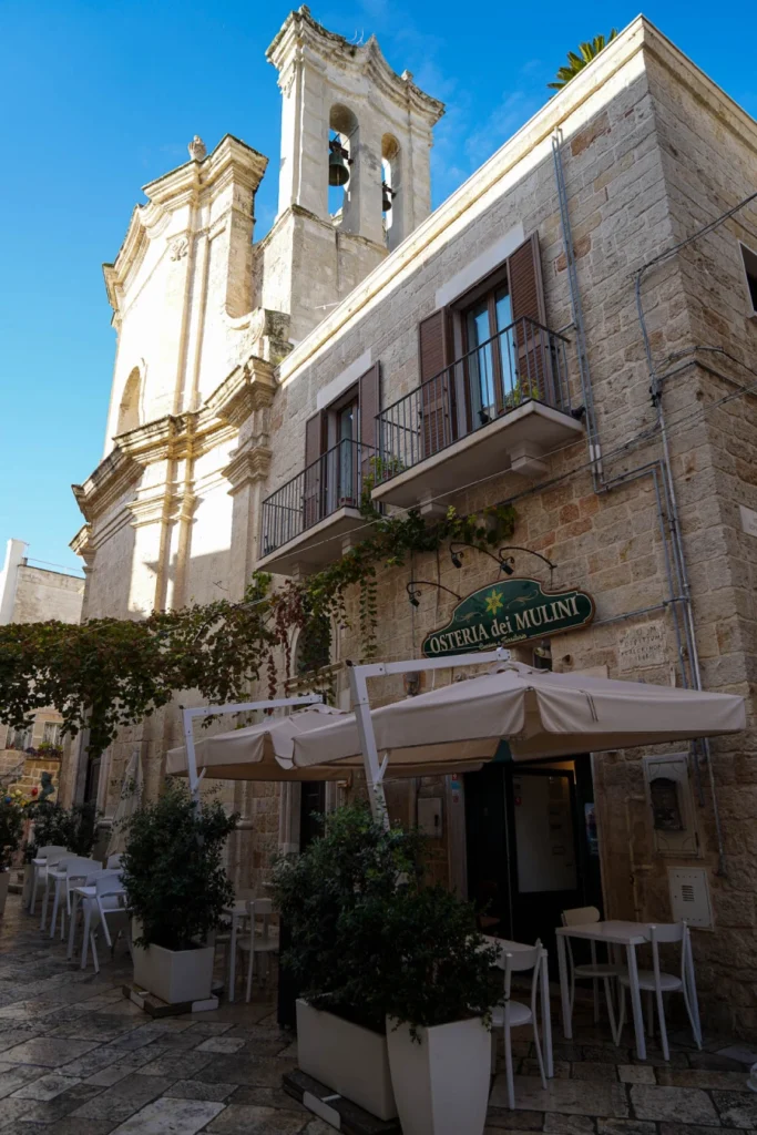 The historic center of Polignano a Mare in Puglia Italy