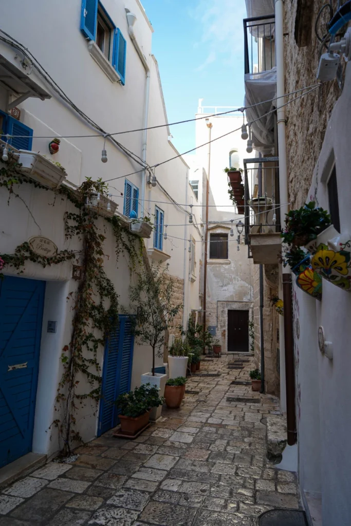 The historic center of Polignano a Mare in Puglia Italy