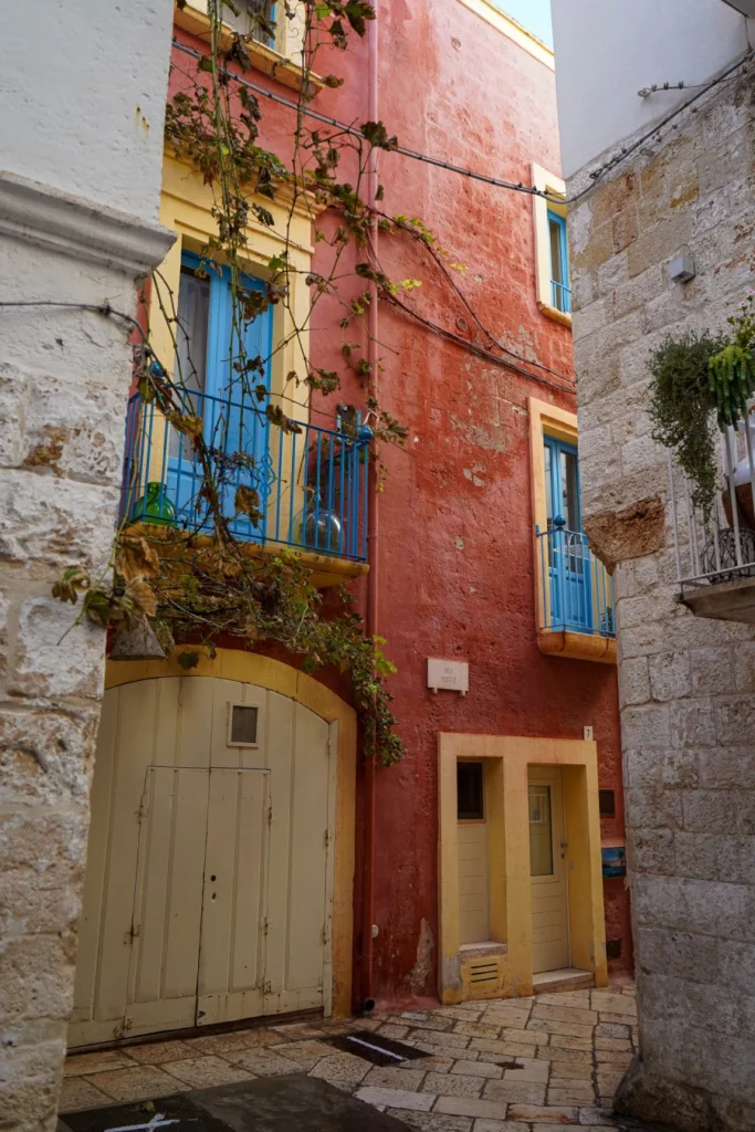 The historic center of Polignano a Mare in Puglia Italy