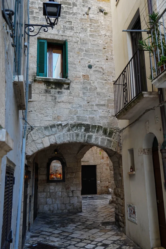 The historic center of Polignano a Mare in Puglia Italy