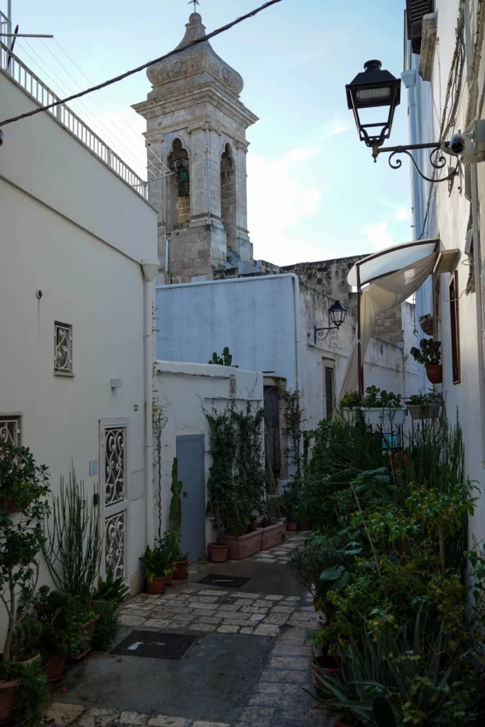 The historic center of Polignano a Mare in Puglia Italy